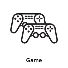 Game icon vector sign and symbol isolated on white background