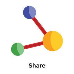 Share icon vector sign and symbol isolated on white background