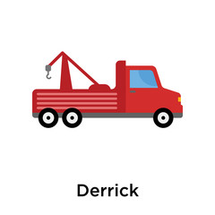 Derrick icon vector sign and symbol isolated on white background