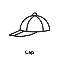 Cap icon vector sign and symbol isolated on white background