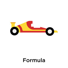 Formula icon vector sign and symbol isolated on white background