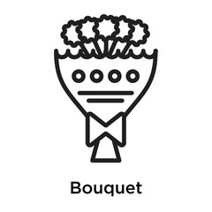 Bouquet icon isolated on white background