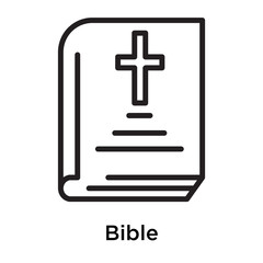 Bible icon isolated on white background