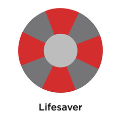 Lifesaver icon vector sign and symbol isolated on white background