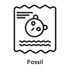 Fossil icon vector sign and symbol isolated on white background