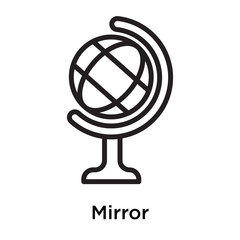 Mirror icon isolated on white background