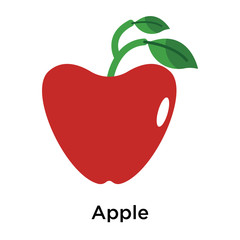 Apple icon vector sign and symbol isolated on white background