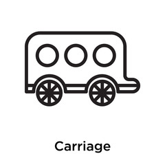 Carriage icon isolated on white background