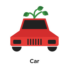Car icon vector sign and symbol isolated on white background
