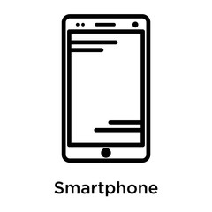 Smartphone icon vector sign and symbol isolated on white background