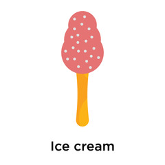 Ice cream icon vector sign and symbol isolated on white background