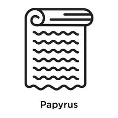 Papyrus icon vector sign and symbol isolated on white background