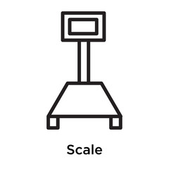 Scale icon isolated on white background