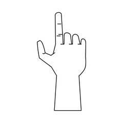 Hand clicking with finger vector illustration graphic design