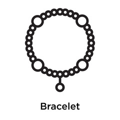 Bracelet icon vector sign and symbol isolated on white background