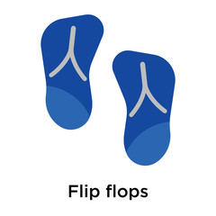 Flip flops icon vector sign and symbol isolated on white background