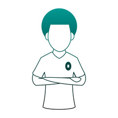 Soccer player cartoon vector illustration graphic design