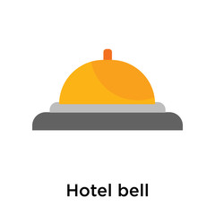 Hotel bell icon vector sign and symbol isolated on white background