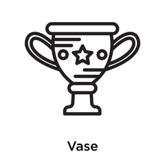 Vase icon vector sign and symbol isolated on white background