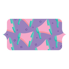 banner with Megaphone pattern over white background, vector illustration
