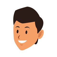 Fototapeta premium Man face cartoon vector illustration graphic design