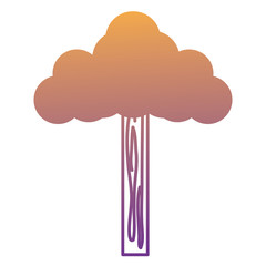 tree icon over white background, vector illustration