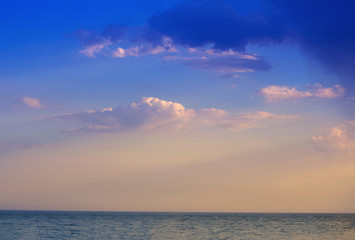 sea water surface and horizon