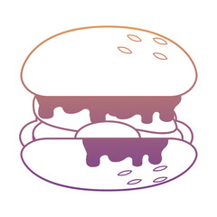 hamburger over white background, vector illustration
