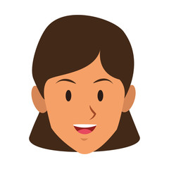 Beautiful woman face vector illustration graphic design