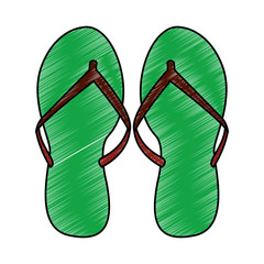 Flip flops sandals vector illustration graphic design