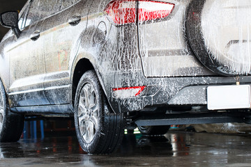 Car washing at the car wash