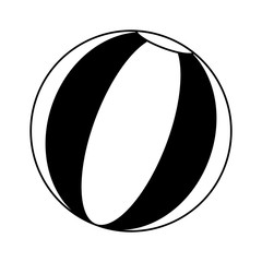 Beach ball isolated vector illustration graphic design