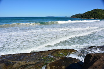 Prumirim beach in Ubatuba, Brazil