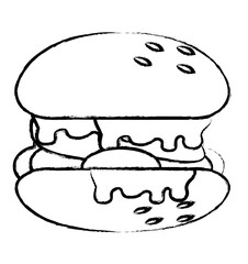 hamburger over white background, vector illustration