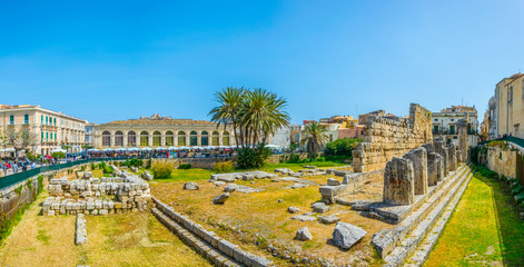 Temple of Apollo in Syracuse, Sicily, Italy