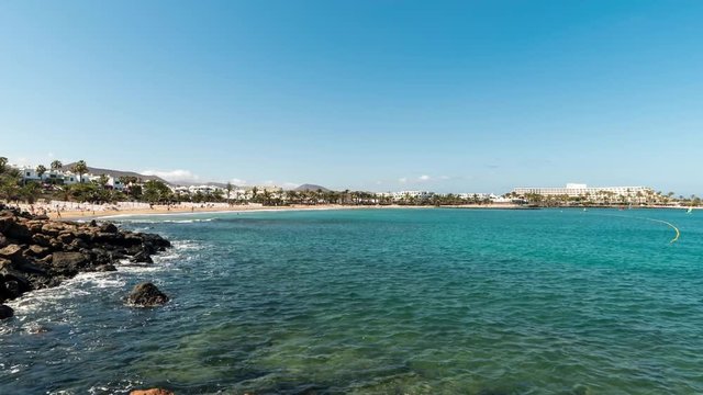 Lanzarote beach and seaside view