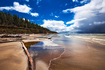 Coast of the Ob river. Novosibirsk region, Siberia, Russia
