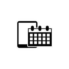 calendar in tablet icon. Element of web icon for mobile concept and web apps. Isolated calendar in tablet icon can be used for web and mobile