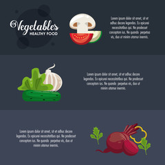 Healthy and delicious food banner with information vector illustration graphic design