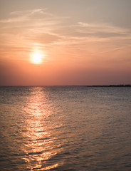 Sunset over the sea
