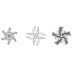 Geometric pattern icon star astrology pentagram symbol