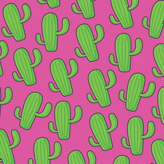 background of cactus plant pattern, vector illustration design