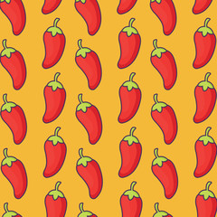 background of chili pepper pattern, vector illustration design