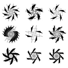 Geometric pattern icon star astrology pentagram symbol