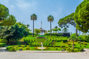 Bellini garden park in Catania, Sicily, Italy