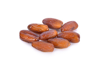 date palm fruit on white background