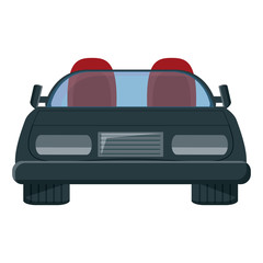 sport car icon over white background, colorful design. vector illustration