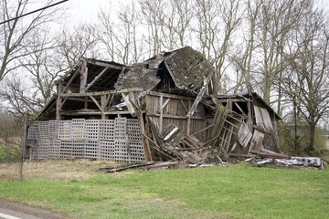 broken down barn or outbuilding