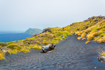 Valle del bove of mount etna in Sicily, Italy