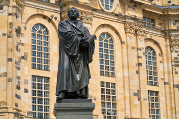 Martin Luther memorial near Frauenkirche Dresden